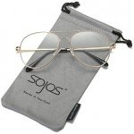 SojoS Classic Aviator Mirrored Flat Lens Sunglasses Metal Frame with Spring Hinges SJ1030