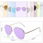 SojoS Classic Aviator Mirrored Flat Lens Sunglasses Metal Frame with Spring Hinges SJ1030