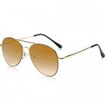 SojoS Classic Aviator Mirrored Flat Lens Sunglasses Metal Frame with Spring Hinges SJ1030
