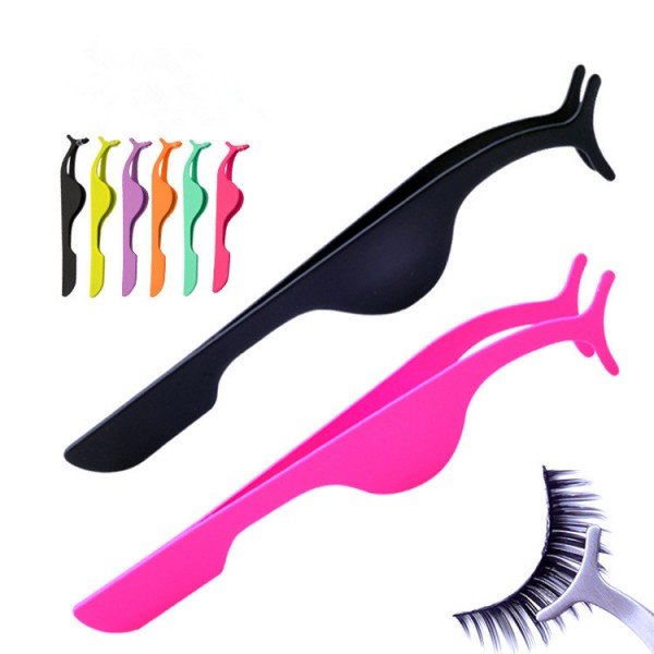 Stainless Steel False Eyelashes Extension Curler Fake Eye Lash Eyelash Tweezers Applicator Clip Clamp Eyes Makeup Beauty Tools