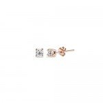 Sterling Silver Cubic Zirconia 2mm Tiny Round Unisex Tiny Stud Earrings, 3 Metal Color Options