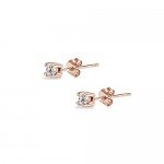 Sterling Silver Cubic Zirconia 2mm Tiny Round Unisex Tiny Stud Earrings, 3 Metal Color Options