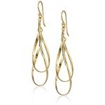Sterling Silver Double Elongated-Oval Twist French Wire Earrings