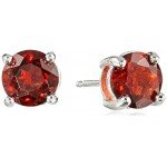 Sterling Silver Genuine and Created Gemstone Round 6mm Birthstone Stud Earrings