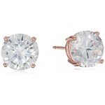 Sterling Silver Round Cut Cubic Zirconia Stud Earrings