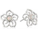 Sterling Silver Sky Flower Stud Earrings