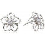 Sterling Silver Sky Flower Stud Earrings