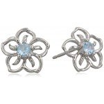 Sterling Silver Sky Flower Stud Earrings