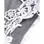 StyleDome Women Blouse Off Shoulder Shirts Crochet Lace Long Sleeve Casual Round Neck Tee Tops
