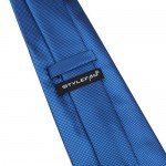Stylefad Men's Solid Plaid Wide Neck Tie Set Hanky Cufflink