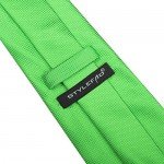 Stylefad Men's Solid Plaid Wide Neck Tie Set Hanky Cufflink