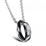 Sweheart His & Hers Matching Set Stainless Steel Couples Pendant Necklace for Lover Valentine (A Pair)