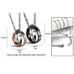 Sweheart His & Hers Matching Set Stainless Steel Couples Pendant Necklace for Lover Valentine (A Pair)