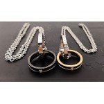Sweheart His & Hers Matching Set Stainless Steel Couples Pendant Necklace for Lover Valentine (A Pair)