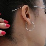 T400 Jewelers 925 Sterling Silver Polished Round Circle Hoop Earrings, All Sizes Mother's Day Gift