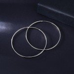 T400 Jewelers 925 Sterling Silver Polished Round Circle Hoop Earrings, All Sizes Mother's Day Gift