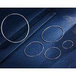 T400 Jewelers 925 Sterling Silver Polished Round Circle Hoop Earrings, All Sizes Mother's Day Gift