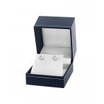 THE PEARL SOURCE 14K Gold AAA Quality Round White Freshwater Cultured Pearl Stud Earrings for Women