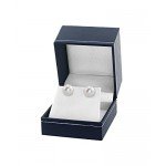 THE PEARL SOURCE 14K Gold AAA Quality Round White Freshwater Cultured Pearl Stud Earrings for Women