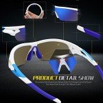 TOREGE Polarized Sports Sunglasses With 5 Interchangeable Lenes for Men Women Cycling Running Driving Fishing Golf Baseball Glasses TR002