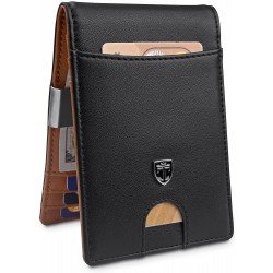 TRAVANDO Money Clip Wallet RIO - Mens Wallet slim Front Pocket RFID Blocking Card Holder Minimalist Mini Bifold Gift Box