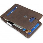 TRAVANDO Slim Wallet with Money Clip RIO RFID Blocking Card Mini Bifold Men