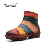 Tastabo Hot Sale Shoe Martin Boots Genuine Leather Ankle Shoes Vintage Casual Shoes Brand Design Retro Handmade Women Boots Lady