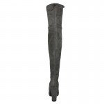 Top Faux Suede Women Thigh High Boots Stretch Slim Sexy Fashion Over the Knee Boots Female Shoes High Heels Black Gray Wine Nude