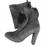 Top Faux Suede Women Thigh High Boots Stretch Slim Sexy Fashion Over the Knee Boots Female Shoes High Heels Black Gray Wine Nude