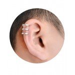 Tornito 4 Pairs Stainless Steel Ear Cuff Helix Cartilage Clip On Wrap Earrings Fake Nose Ring Non-Piercing Adjustable