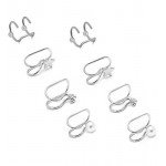 Tornito 4 Pairs Stainless Steel Ear Cuff Helix Cartilage Clip On Wrap Earrings Fake Nose Ring Non-Piercing Adjustable