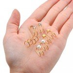 Tornito 4 Pairs Stainless Steel Ear Cuff Helix Cartilage Clip On Wrap Earrings Fake Nose Ring Non-Piercing Adjustable