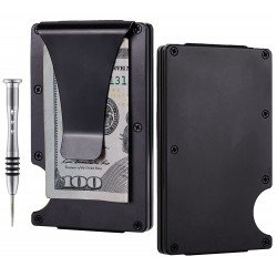 TougherGun Aluminum Slim Minimalist Front Pocket Wallet Credit Card Case Holder RFID Blocking