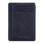 Travelambo Front Pocket Minimalist Leather Slim Wallet RFID Blocking Medium Size