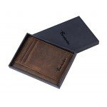 Travelambo Front Pocket Minimalist Leather Slim Wallet RFID Blocking Medium Size