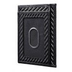 Travelambo Front Pocket Minimalist Leather Slim Wallet RFID Blocking Medium Size