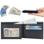 Travelambo Genuine Leather RFID Blocking Wallets Mens Wallet Bifold Left ID Travelambo Genuine Leather RFID Blocking Wallets Mens Wallet Bifold Left ID