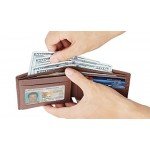 Travelambo Genuine Leather RFID Blocking Wallets Mens Wallet Bifold Left ID Travelambo Genuine Leather RFID Blocking Wallets Mens Wallet Bifold Left ID