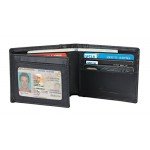 Travelambo Genuine Leather RFID Blocking Wallets Mens Wallet Bifold Left ID Travelambo Genuine Leather RFID Blocking Wallets Mens Wallet Bifold Left ID