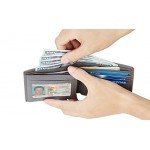 Travelambo Genuine Leather RFID Blocking Wallets Mens Wallet Bifold Left ID Travelambo Genuine Leather RFID Blocking Wallets Mens Wallet Bifold Left ID