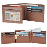 Travelambo Genuine Leather RFID Blocking Wallets Mens Wallet Bifold Left ID Travelambo Genuine Leather RFID Blocking Wallets Mens Wallet Bifold Left ID