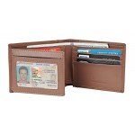 Travelambo Genuine Leather RFID Blocking Wallets Mens Wallet Bifold Left ID Travelambo Genuine Leather RFID Blocking Wallets Mens Wallet Bifold Left ID