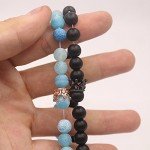 UEUC King&Queen Crown Couple Bracelets His and Her Friendship 8mm Beads Bracelet