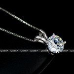 UMODE Classic Permanent 2ct Solitaire Hearts and Arrows CZ Pendant Necklace UN0047 UMODE Classic Permanent 2ct Solitaire Hearts and Arrows CZ Pendant Necklace UN0047