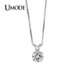UMODE Classic Permanent 2ct Solitaire Hearts and Arrows CZ Pendant Necklace UN0047 UMODE Classic Permanent 2ct Solitaire Hearts and Arrows CZ Pendant Necklace UN0047