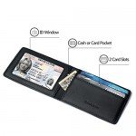 Ultra Slim Mini Size Wallet ID Window Card Case with RFID Blocking