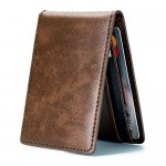 Ultra Slim Mini Size Wallet ID Window Card Case with RFID Blocking