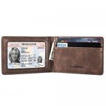 Ultra Slim Mini Size Wallet ID Window Card Case with RFID Blocking
