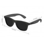 WOODIES Wayfarer Walnut Wood Sunglasses with Black Polarized Lenses for Men or Women