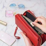 WOZEAH Women's PU Leather RFID Large Capacity Long Wallet Clutch Pures handbags Credit Card Holder Organizer Ladies Purse